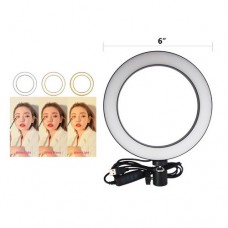 ARO DE LUZ LED 6″ PARA MAQUILLAJE, FOTOS, VIDEOS