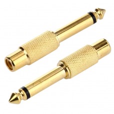 Adaptador conector 6.5mm macho a RCA