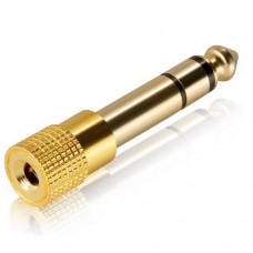 Adaptador conector estéreo macho de 6.5 mm a 3.5 mm METAL
