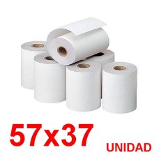 Papel Térmico para Caja Fiscal 57mmx37mm  (Unidad)