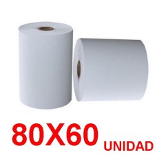 Papel Térmico para Impresora Fiscal 80mmx60mm  (Unidad)